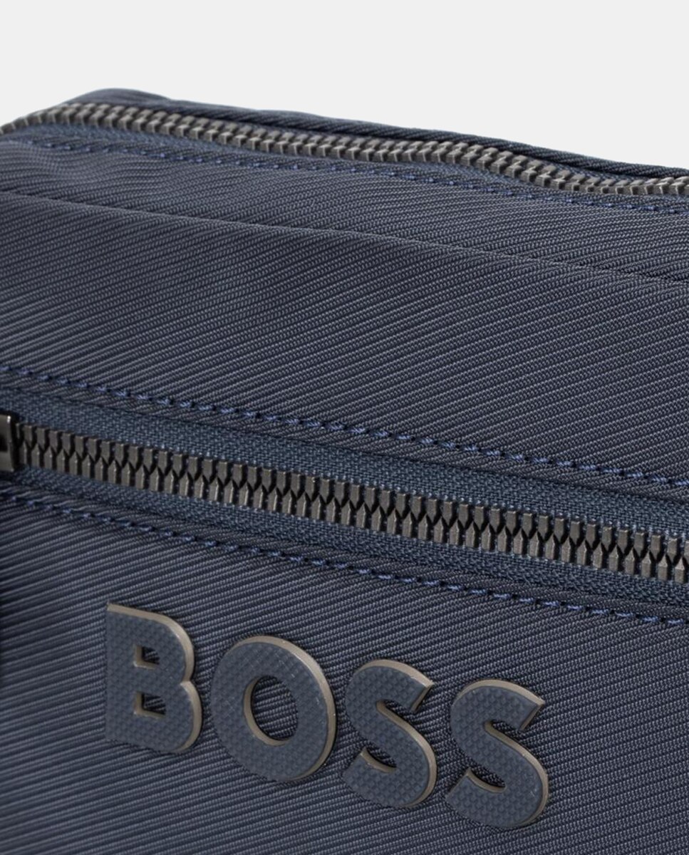 Bandolera en tejido técnico y bolsillo frontal - Boss - Azul marino Azul marino-2