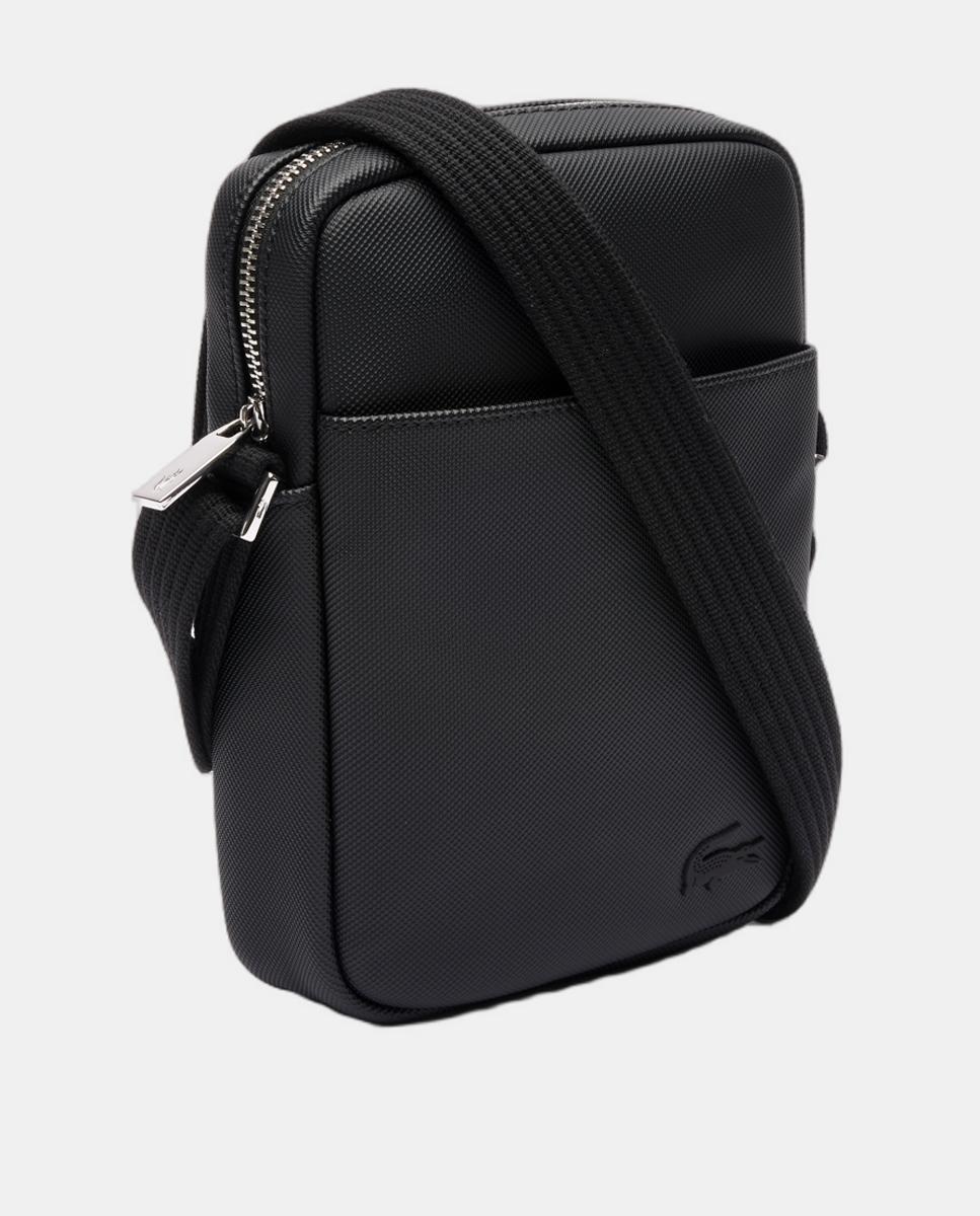 Bandolera vertical en con bolsillos interiores - Lacoste - Negro Negro-3