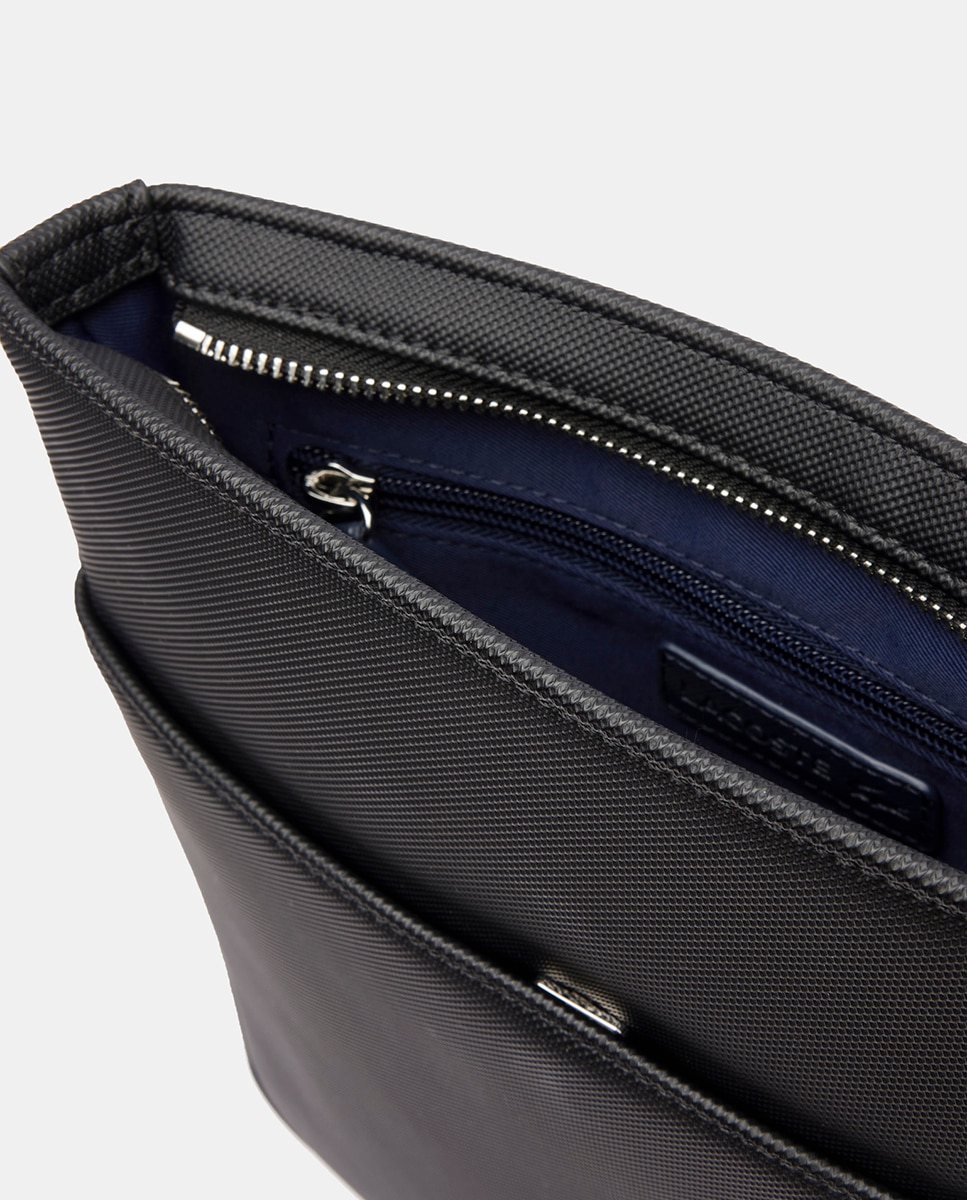 Mala a Tiracolo com Bolsos Interiores e em Material Reciclado - Azul-Marinho Preto-5