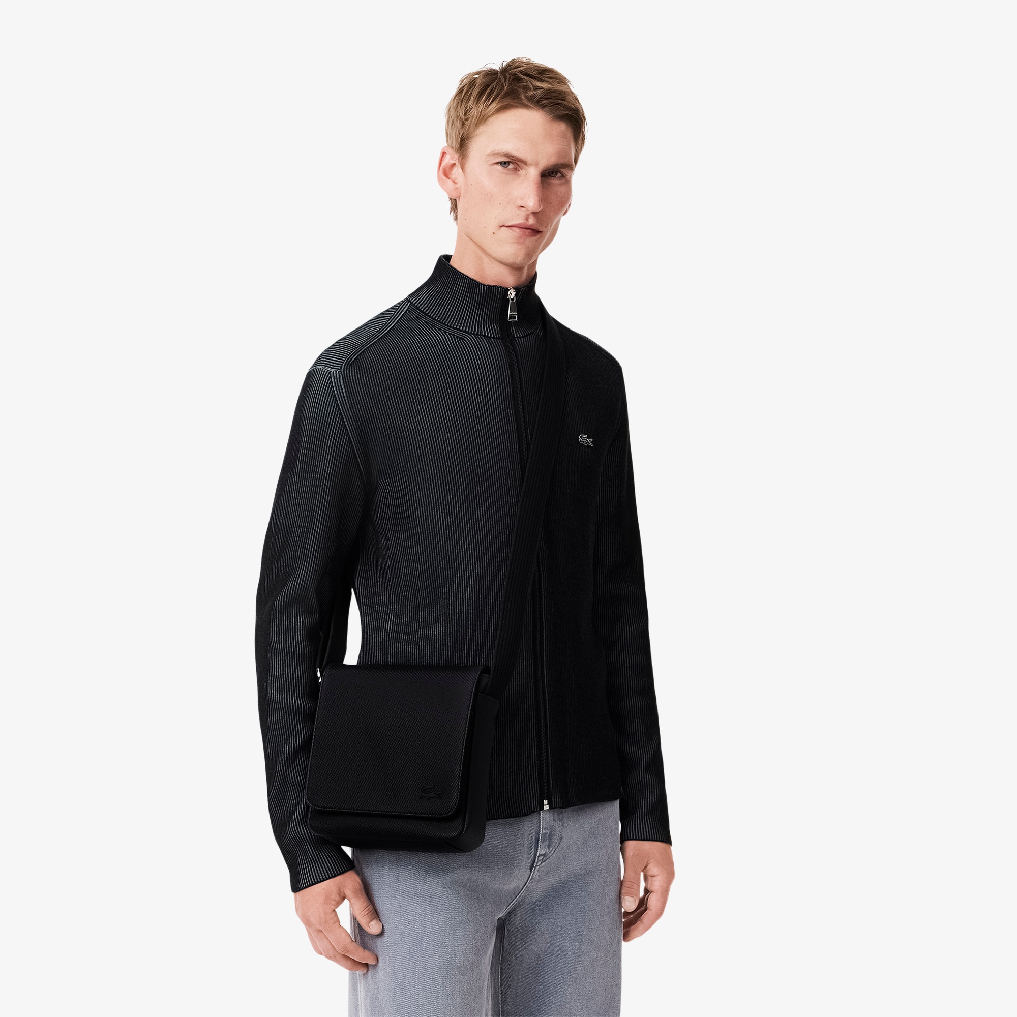 Carteira Slimline com Aba Preto-4