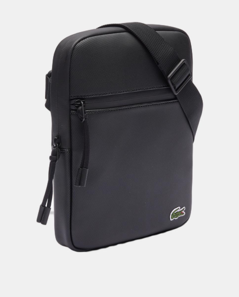 Mala a Tiracolo Média Lcst em Petit Piqué com Fecho de Correr Preto-2
