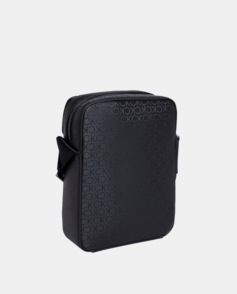 Mala a Tiracolo com Fecho de Correr Duplo Preto-2