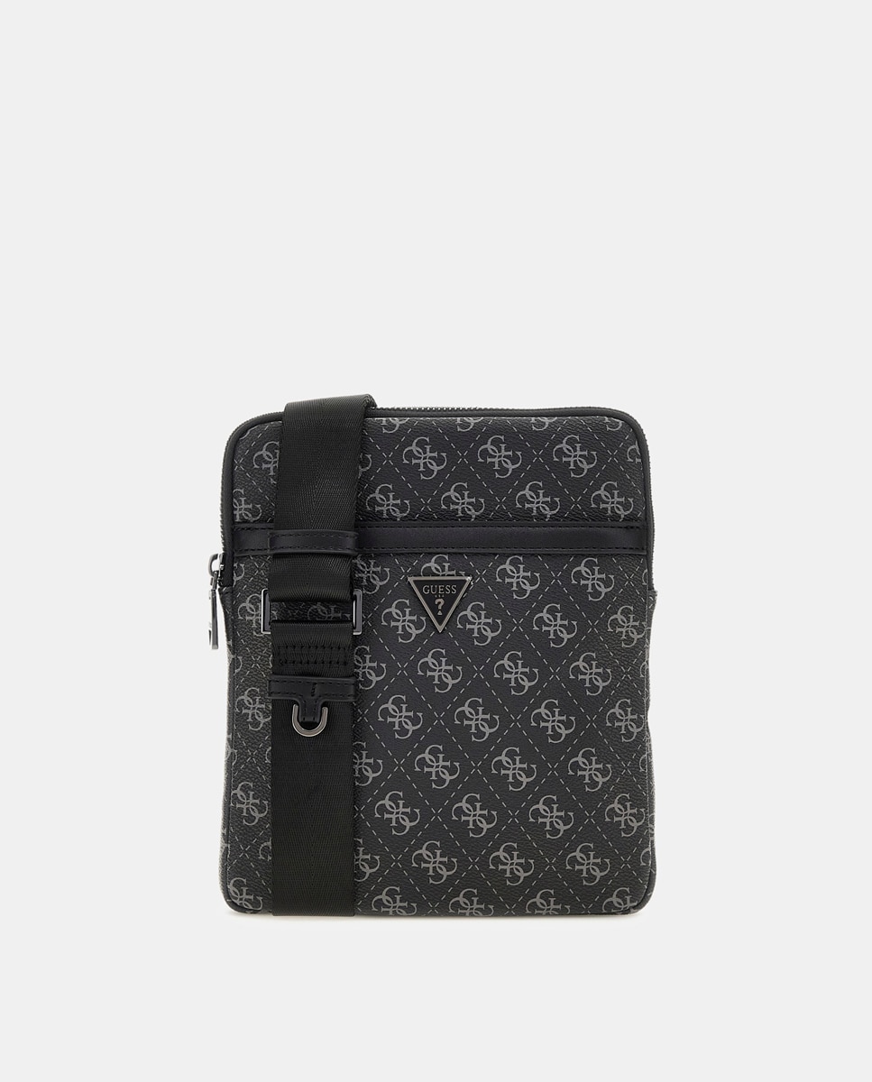 Imagem 0 de Mala a Tiracolo Plana com Estampado de Logótipo e Fecho de Correr