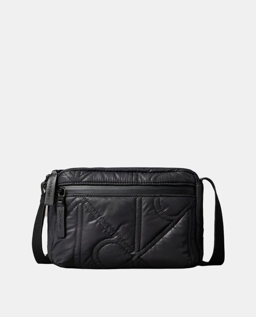 Imagem 0 de Mala a Tiracolo Acolchoada com Estampado de Monograma