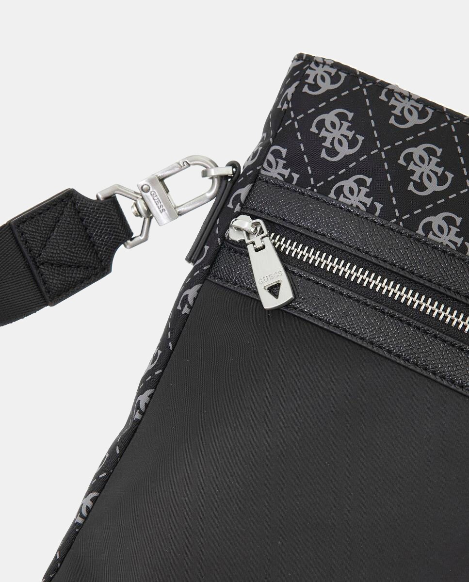 Mala de tiracolo de homem Preto-3