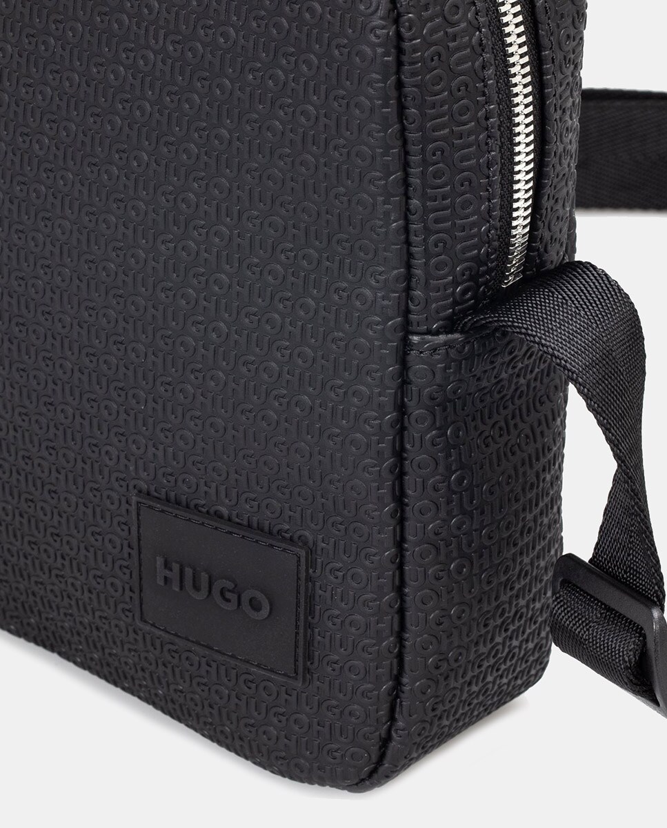 Mala a Tiracolo em Polipele Preto-3