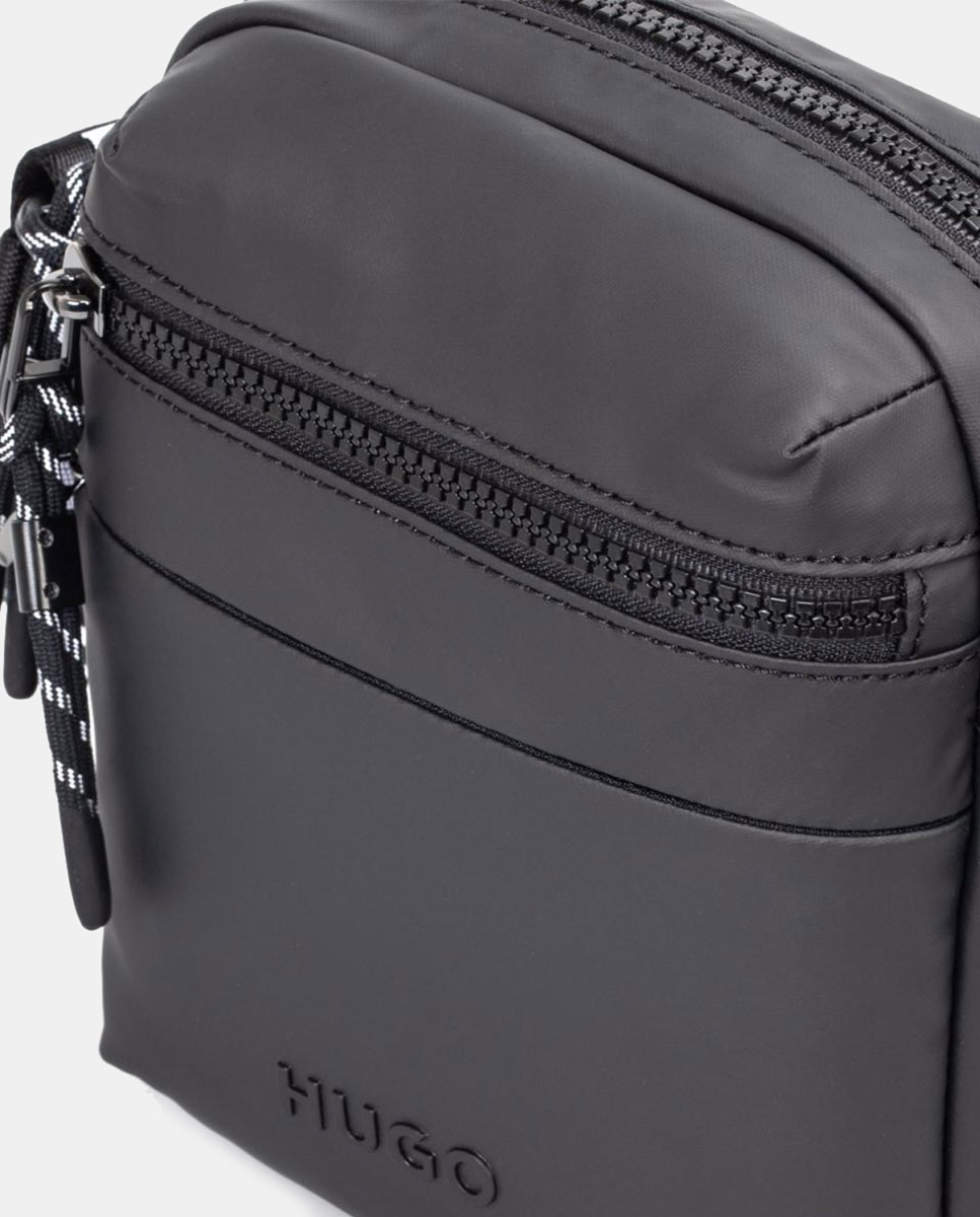 Mala a Tiracolo em Polipele Preto-3