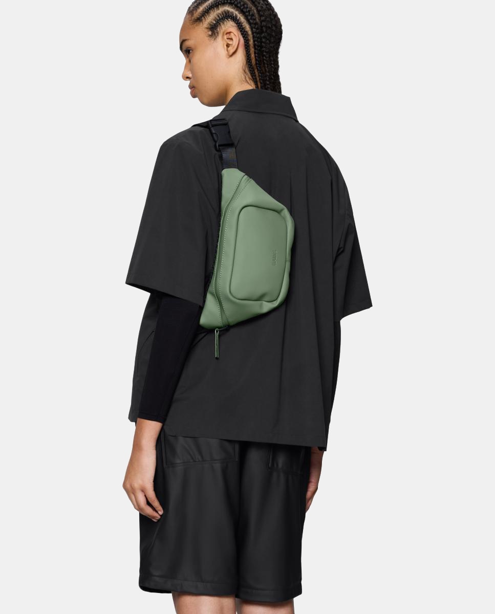 Bolsa de Cintura Impermeável Bum Bag Mini Verde-3