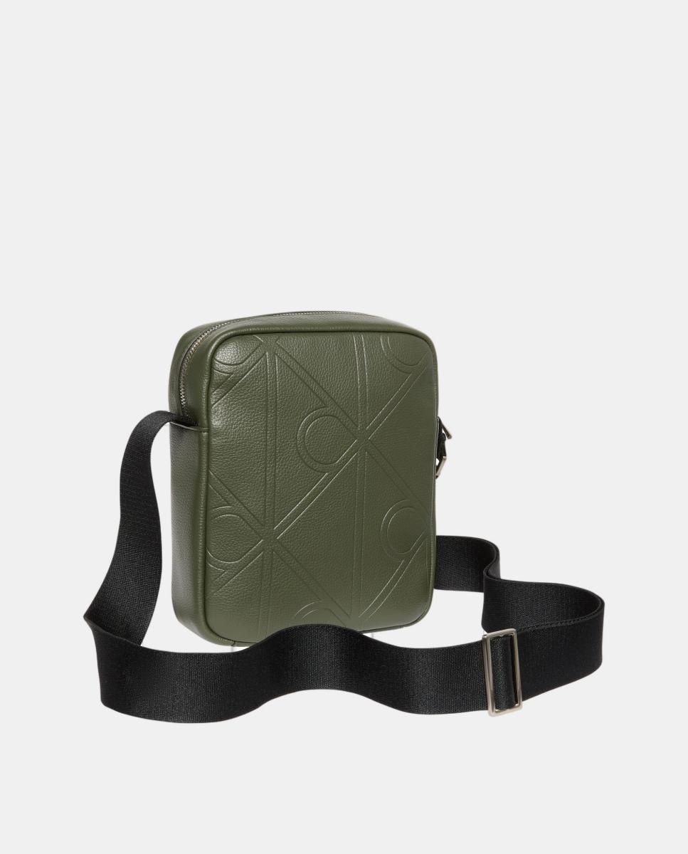 Bandolera de hombre con estampado monogram CK - Calvin Klein - Verde Verde-2