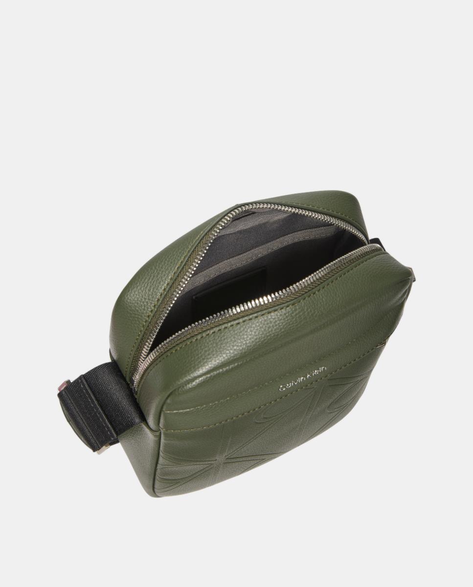 Bandolera de hombre con estampado monogram CK - Calvin Klein - Verde Verde-3