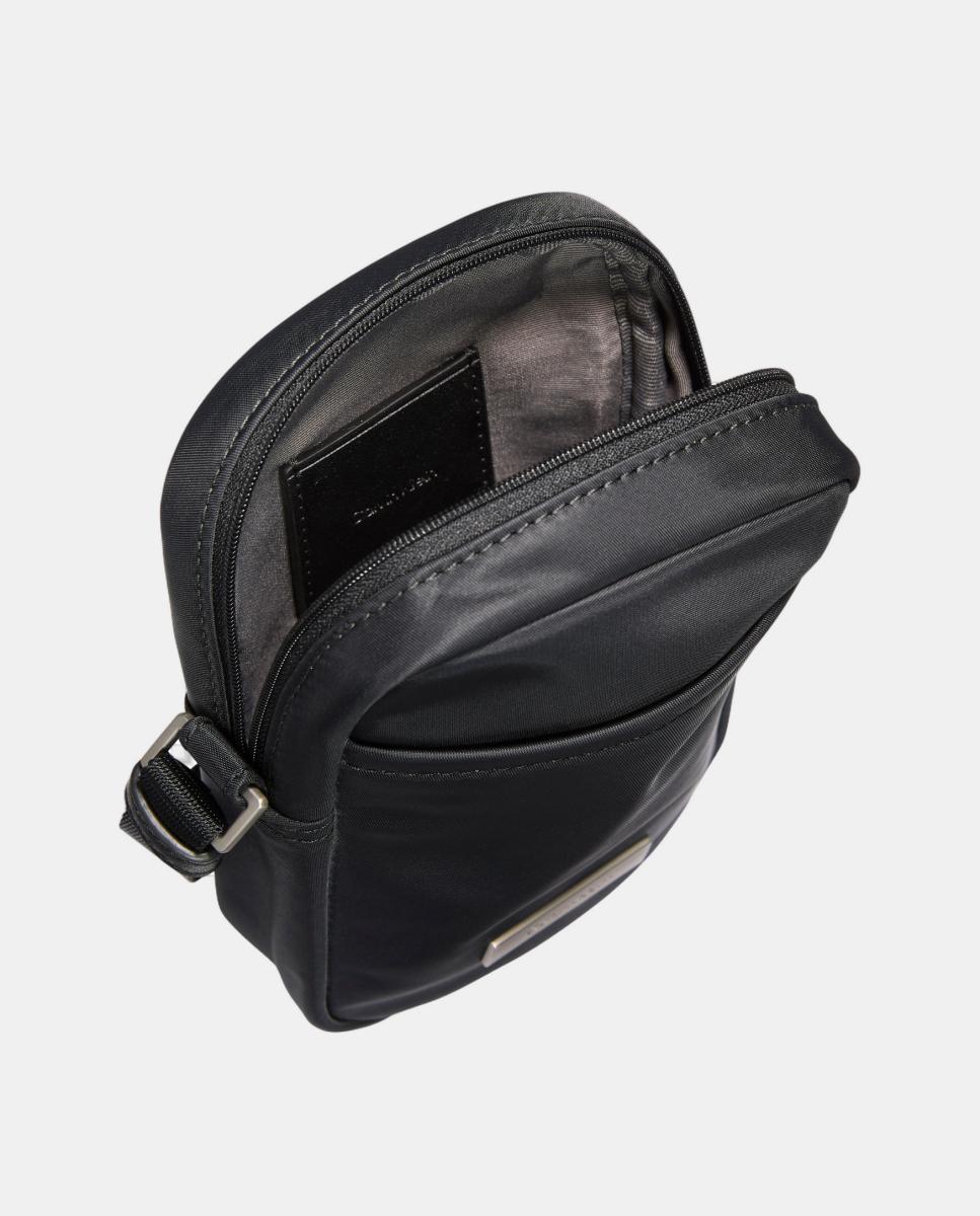 Mala a Tiracolo de Nylon Preto-2