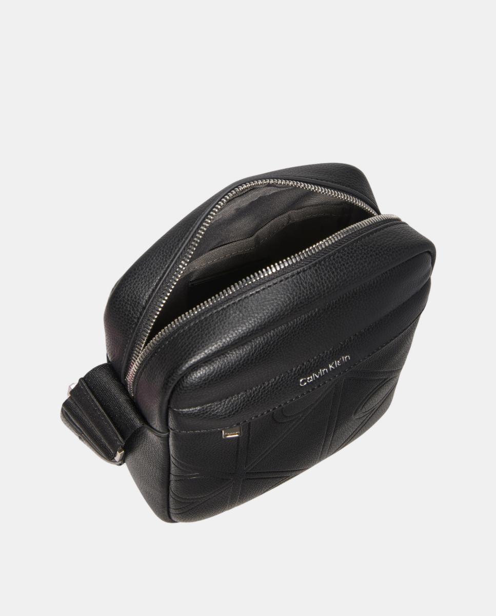 Mala a Tiracolo com Estampado de Monograma a Condizer Preto-2
