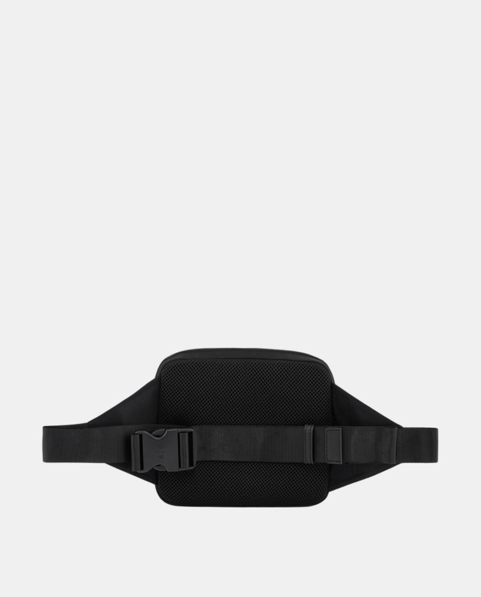 Bolsa de Cintura com Bolso à Frente com Fecho de Correr Personalizado e Correia Ajustável Preto-3