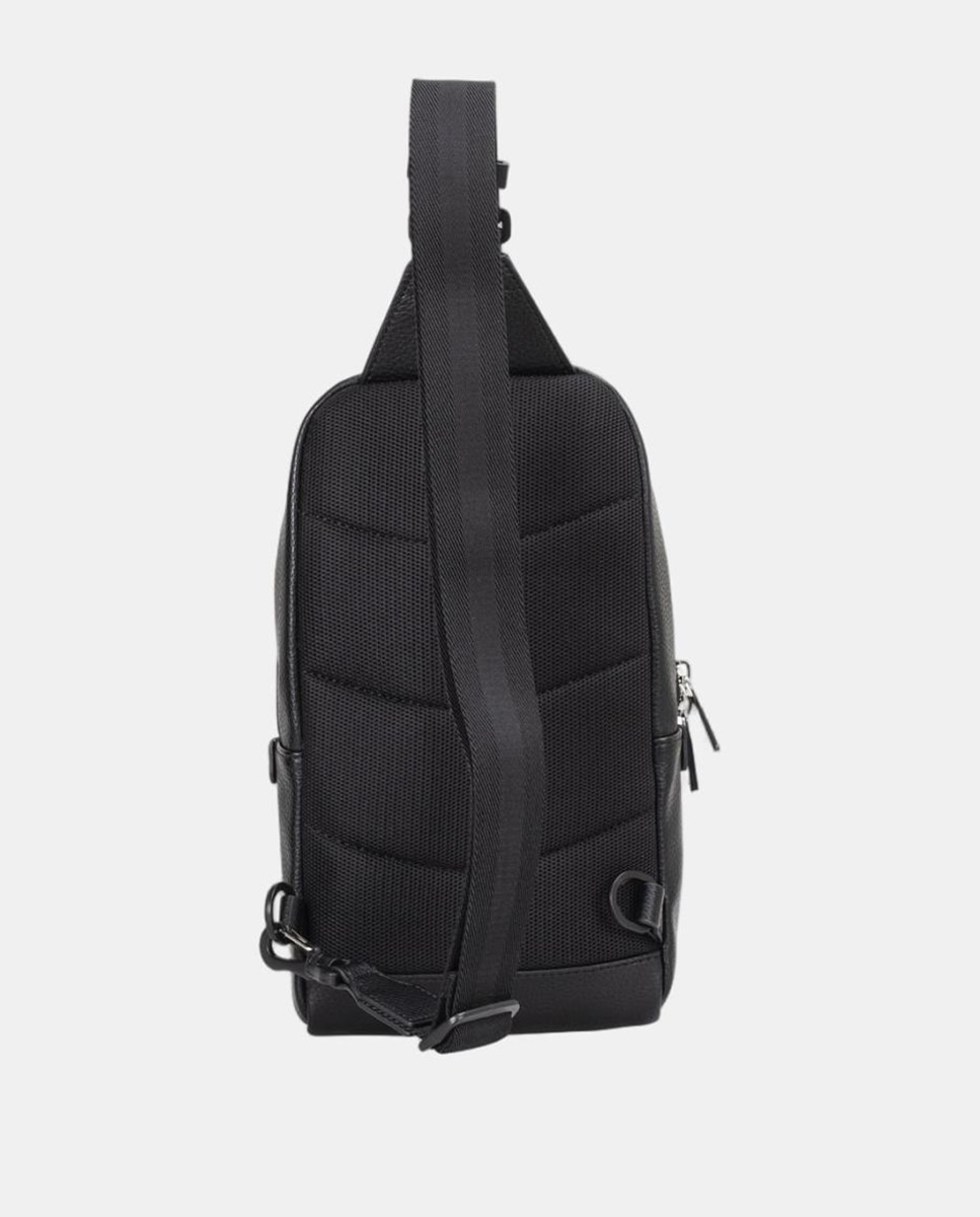 Bandolera de un asa con bolsillo frontal - Boss - Negro Negro-2
