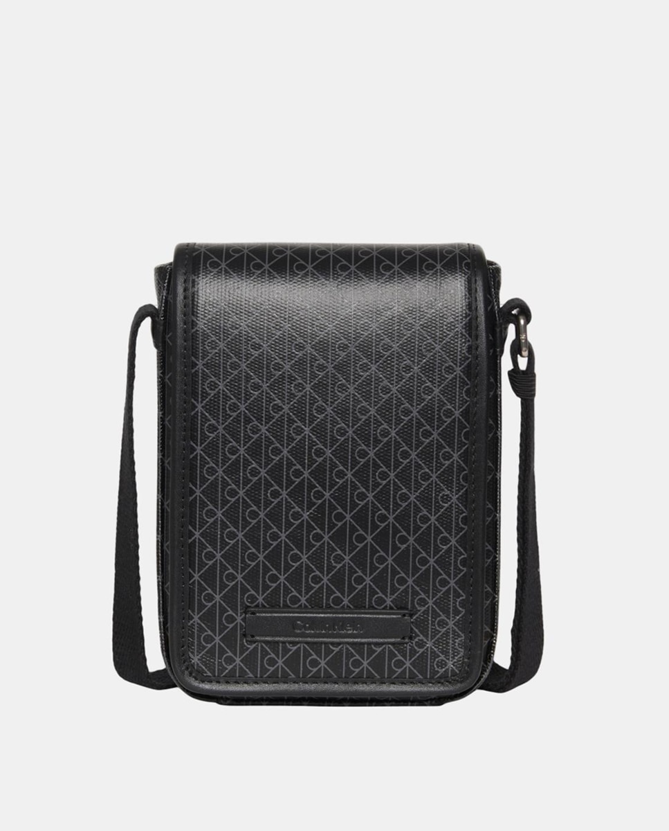 Bandolera de hombre CK con estampado monogram. - Calvin Klein - Negro Negro-1