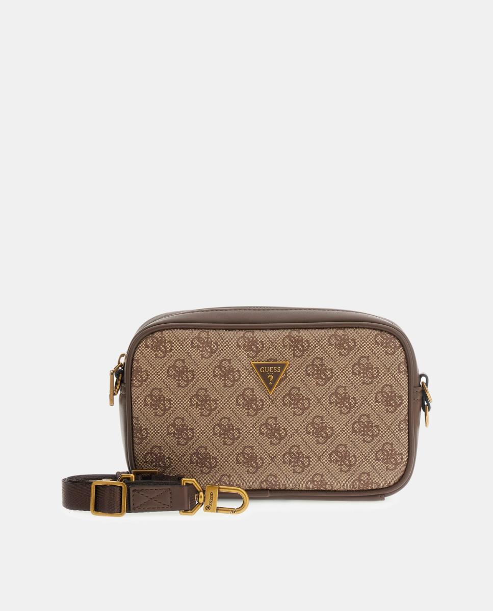 Guess - Bandolera de hombre tipo camera bag de formato horizontal con doble compartimento.