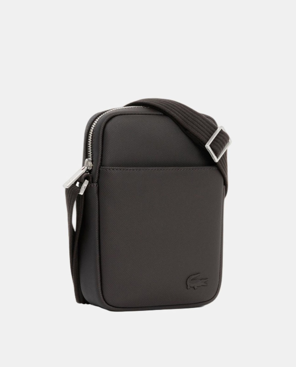 Bolso de mensajero clásico para hombre - Lacoste - Marrón oscuro Marrón oscuro-2