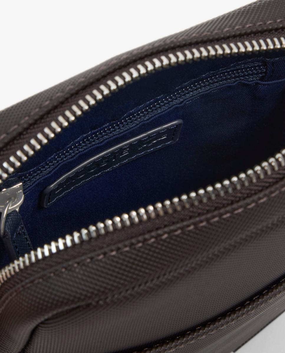 Bolso de mensajero clásico para hombre - Lacoste - Marrón oscuro Marrón oscuro-3