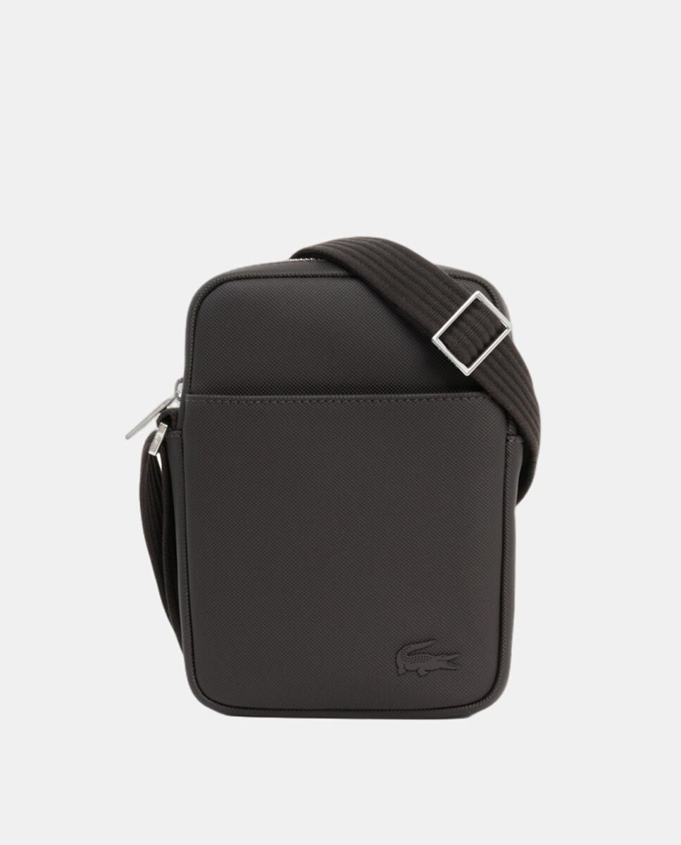 Bolso de mensajero clásico para hombre - Lacoste - Marrón oscuro Marrón oscuro-5