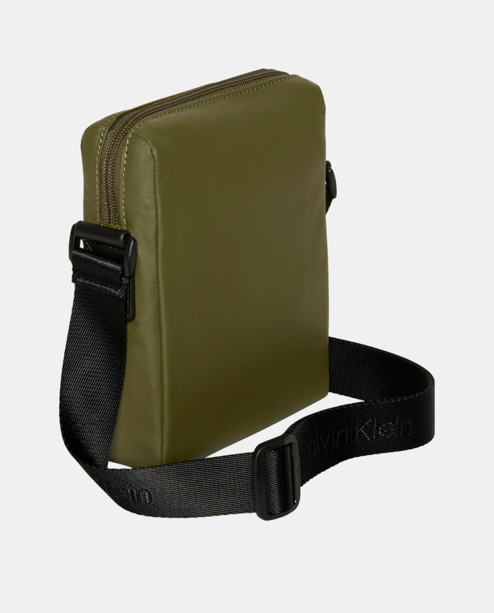 Mala a Tiracolo em Nylon Engomado Verde-2