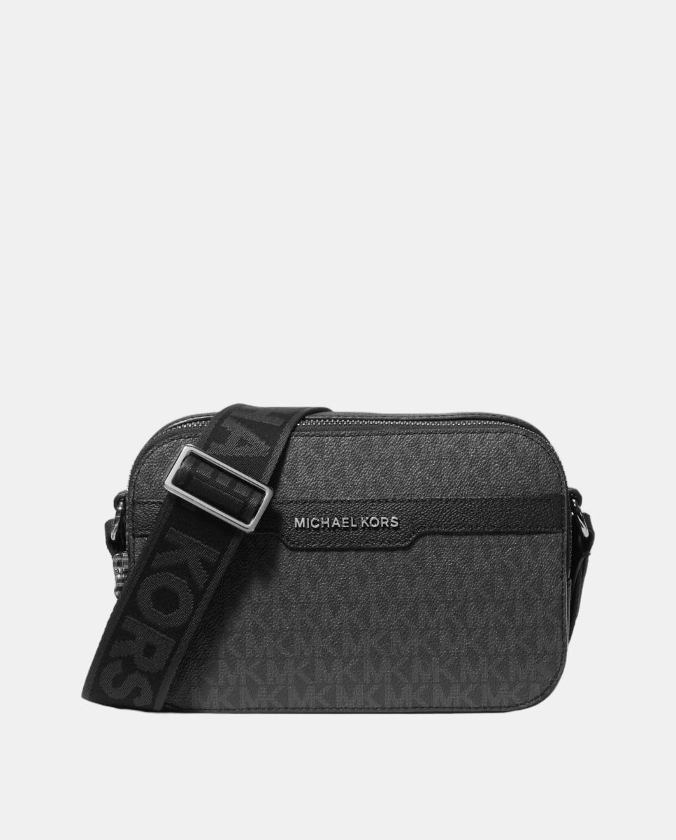 Imagen 0 de Bolso bandolera de hombre estampado Negro
