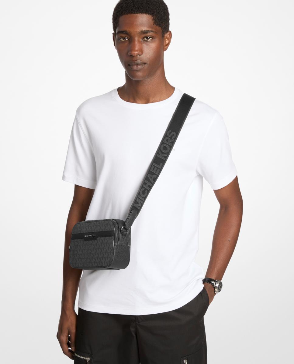 Bolso bandolera de hombre estampado - Michael Kors - Negro Negro-3