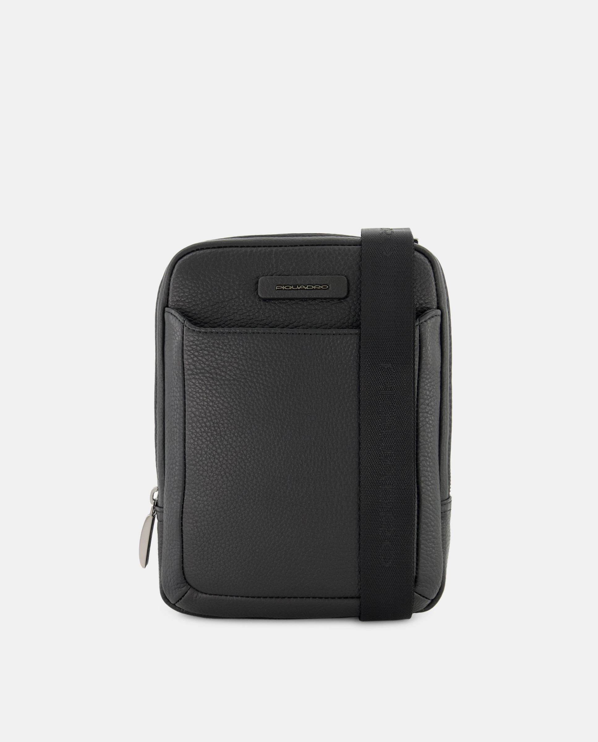 Mala a Tiracolo Mini de Pele com Compartimento para iPad Mini Preto-1