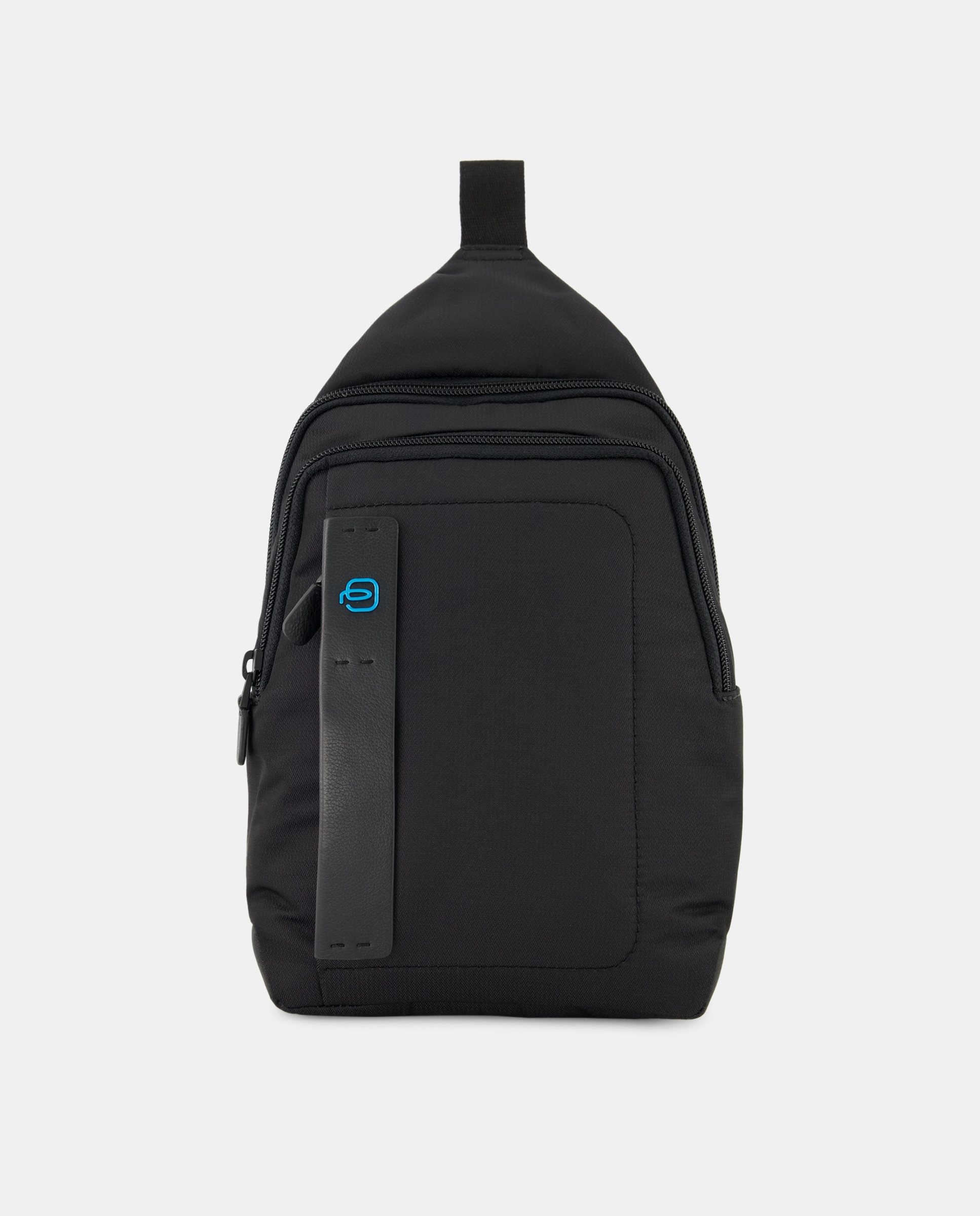 Mala a tiracolo de homem Piquadro preta com fecho de correr Preto-1