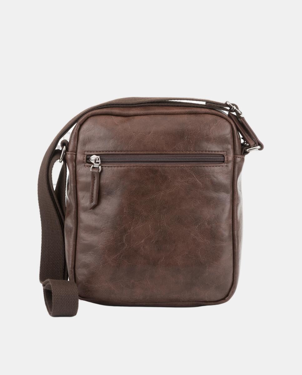 Mala a Tiracolo com Alça Ajustável Castanho-2