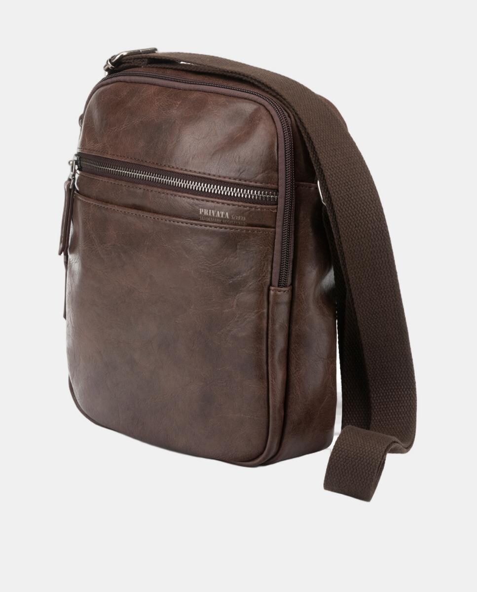 Mala a Tiracolo com Alça Ajustável Castanho-3