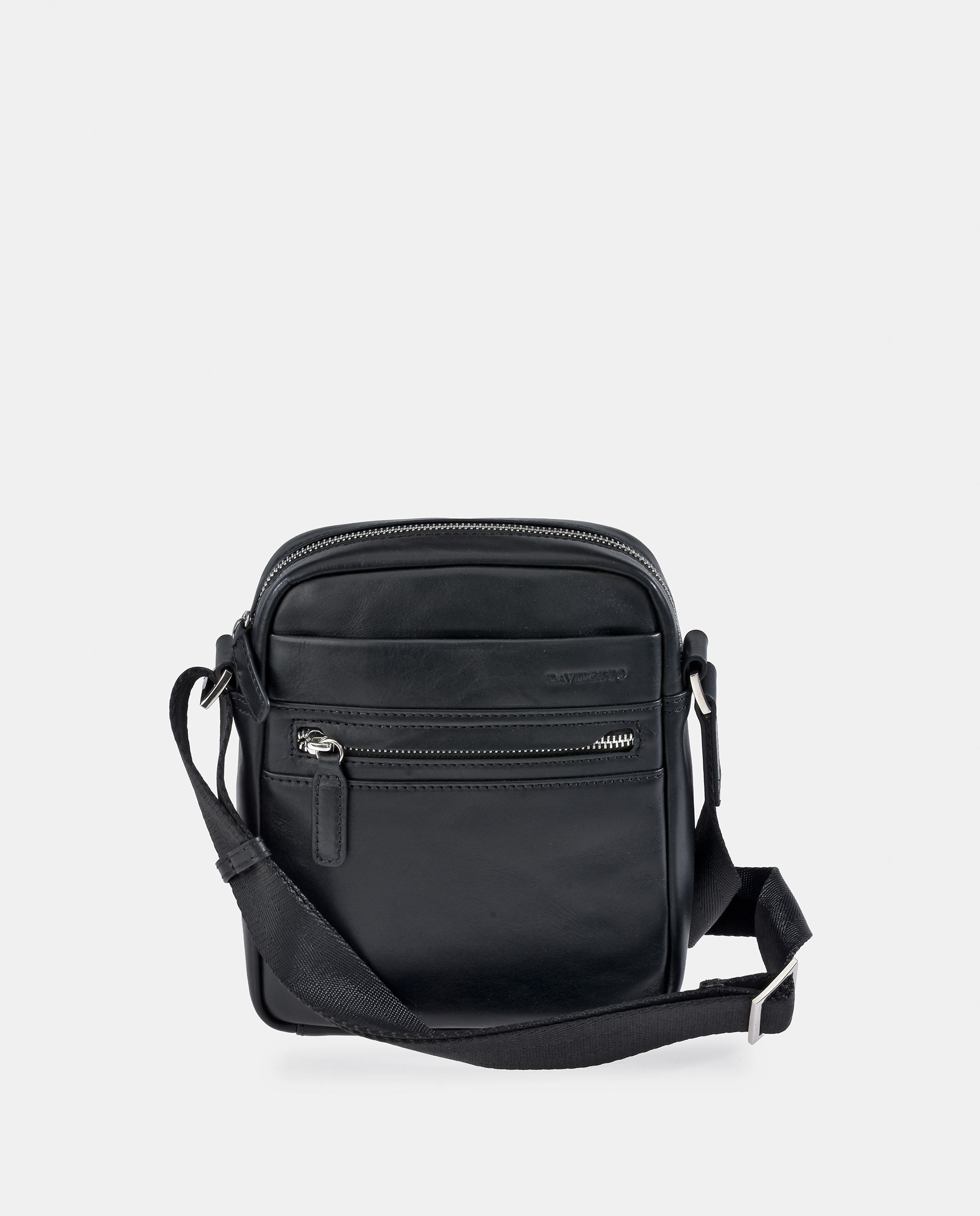 Imagen 1 de Bolso cruzar Daviletto en piel suave color negro para hombre - Negro Negro