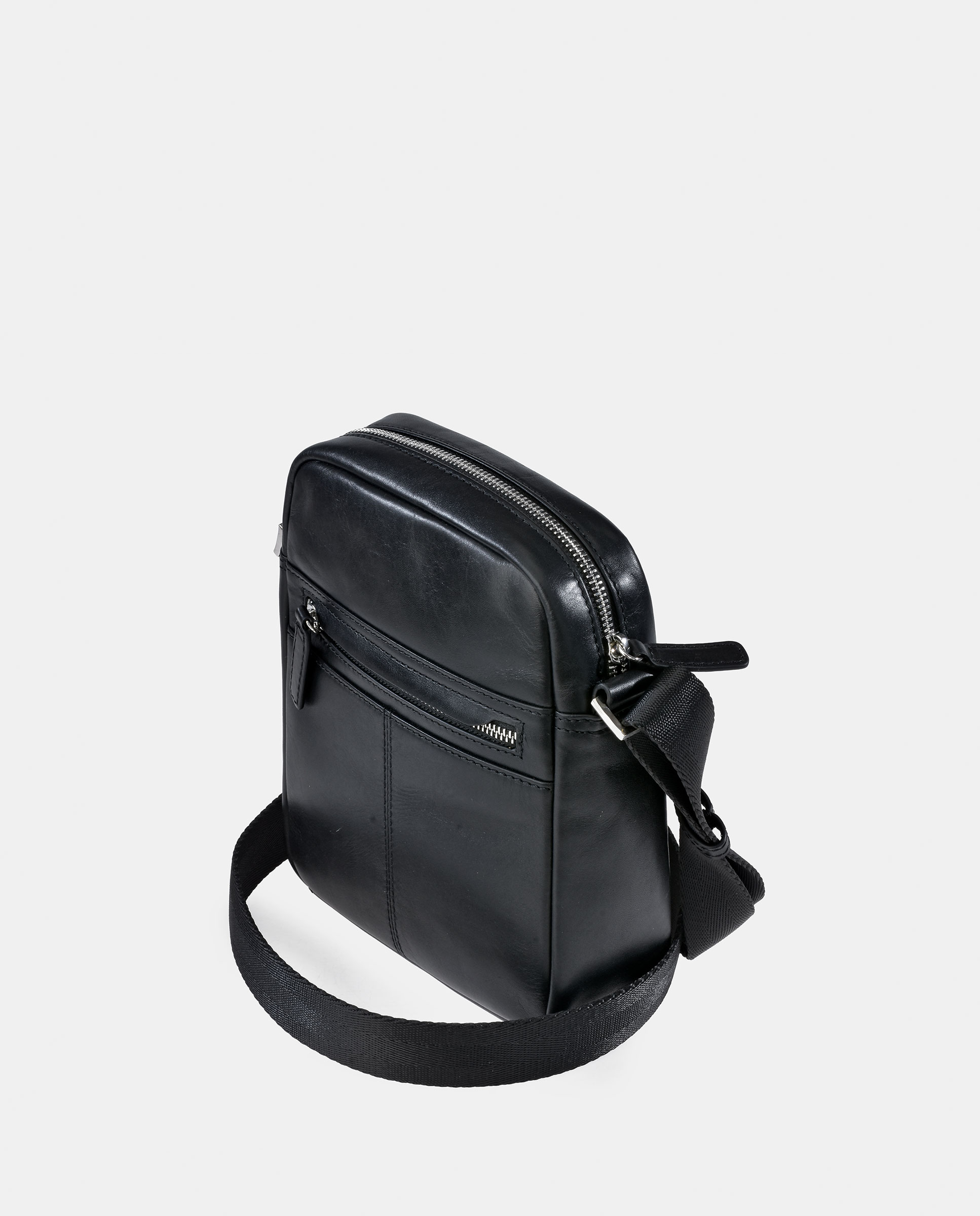 Imagen 3 de Bolso cruzar Daviletto en piel suave color negro para hombre - Negro Negro