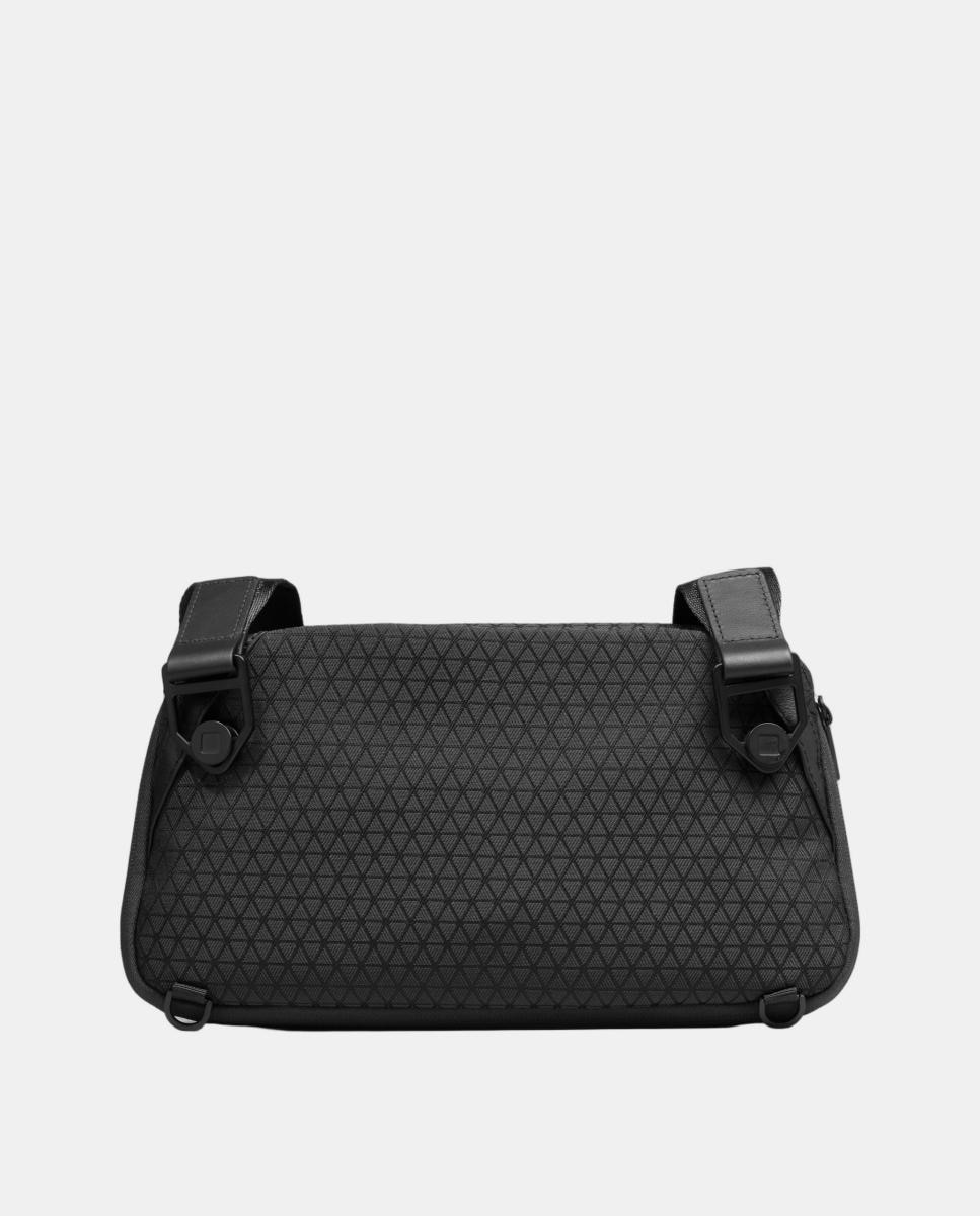 Bolsa de Cintura Extensível em Tecido Reciclado e Pele com Sistema Antirroubo e Proteção RFID Preto-5