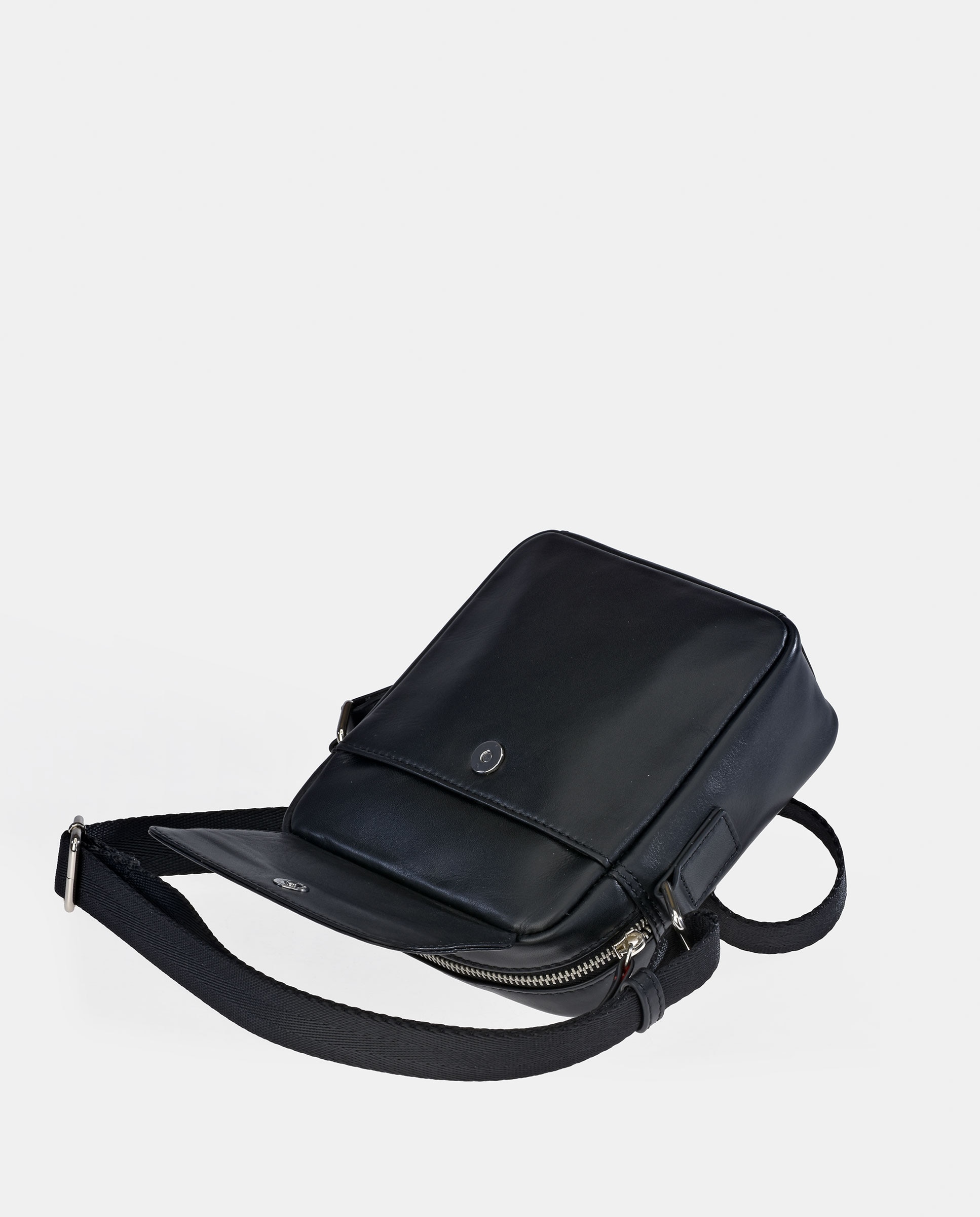 Mala Crossbody em Pele - Preto Preto-4
