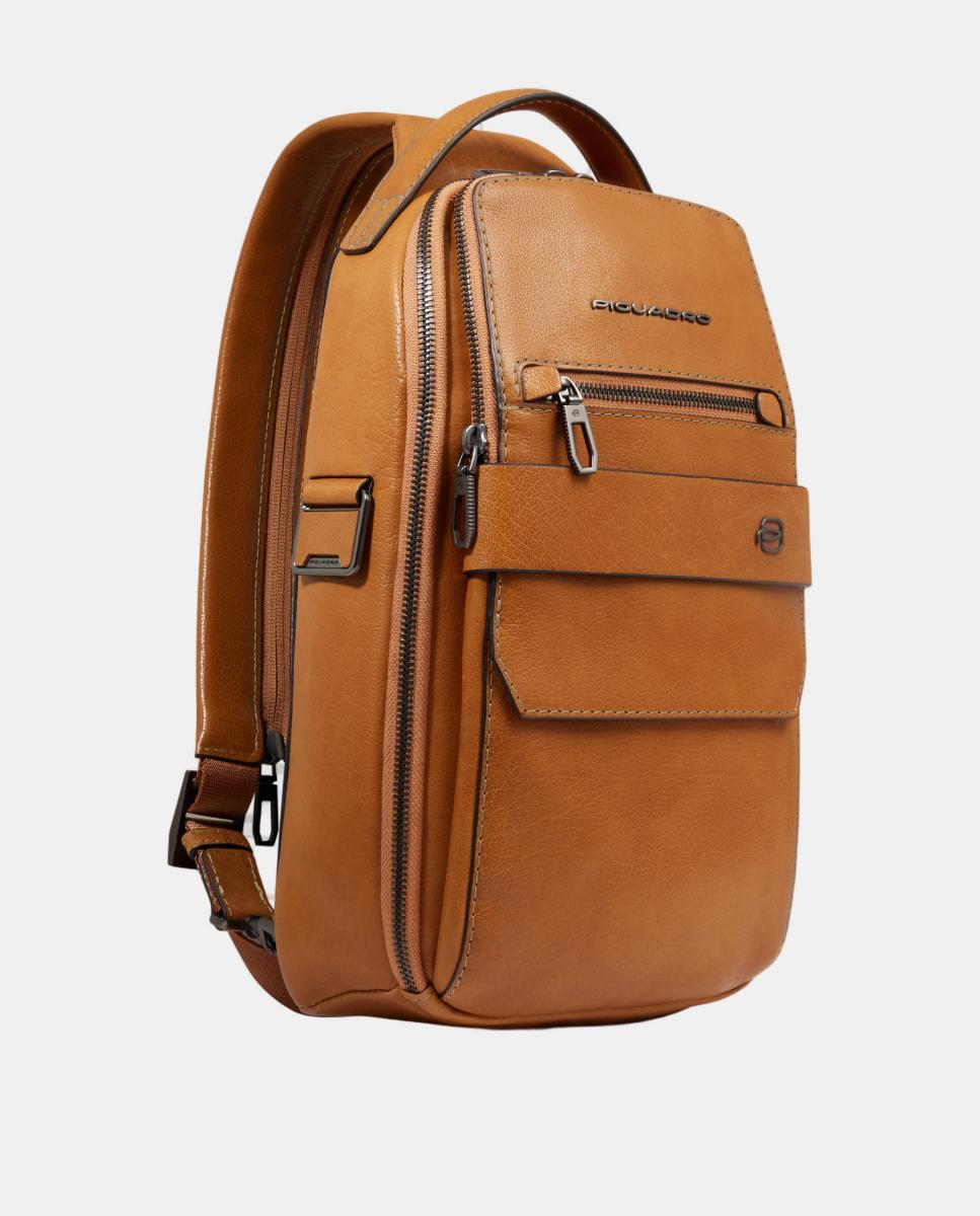 Mala a Tiracolo Conversível em Mochila em Pele para iPad® Mini Unissexo Castanho-2