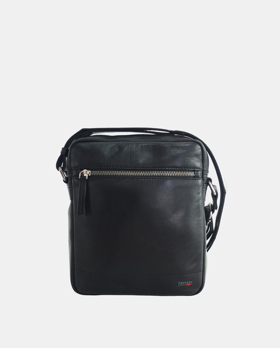 Imagen 1 de Bolso crossbody piel cuero Negro