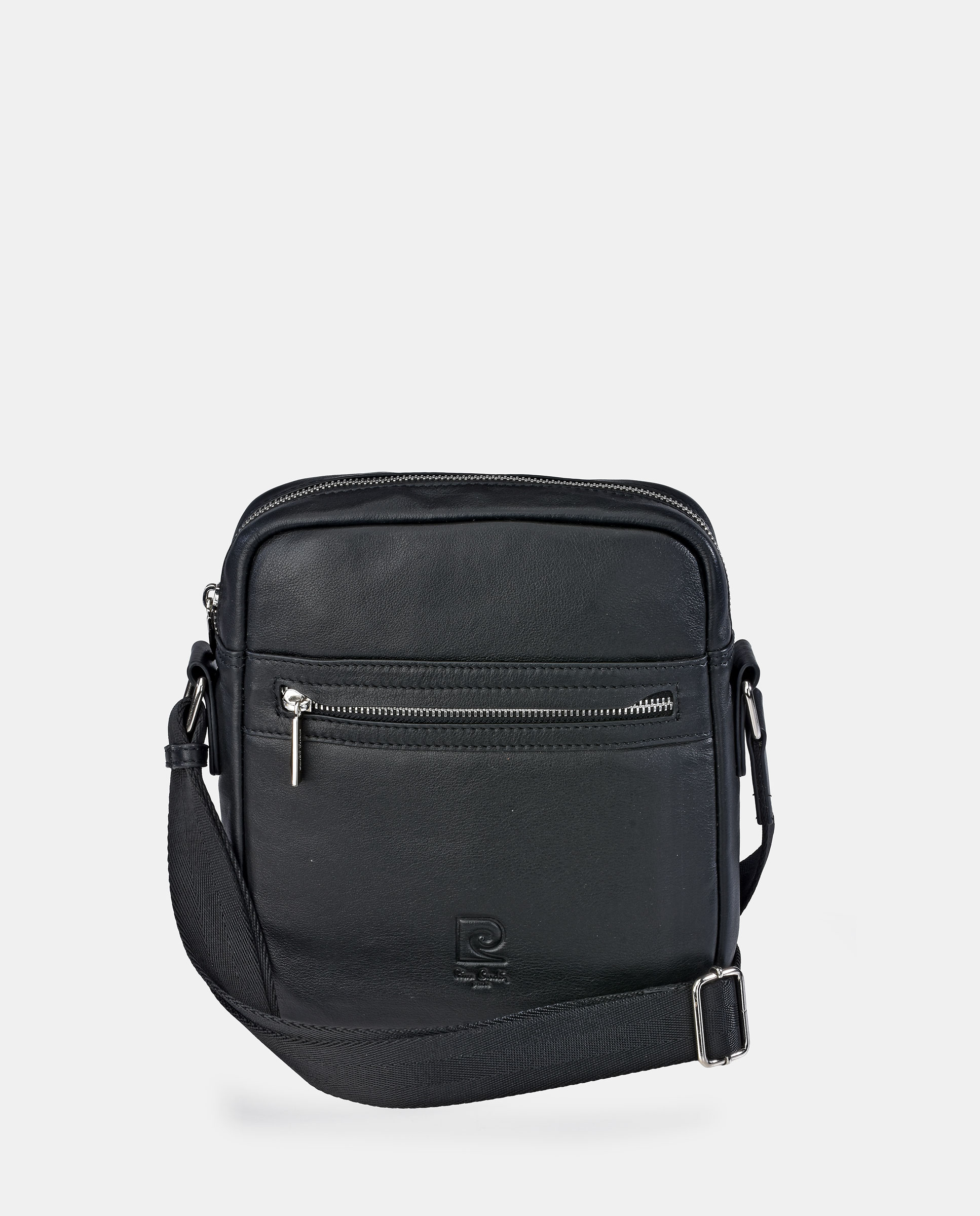 Bolso cruzar en piel de hombre - Pierre Cardin - Negro Negro-1