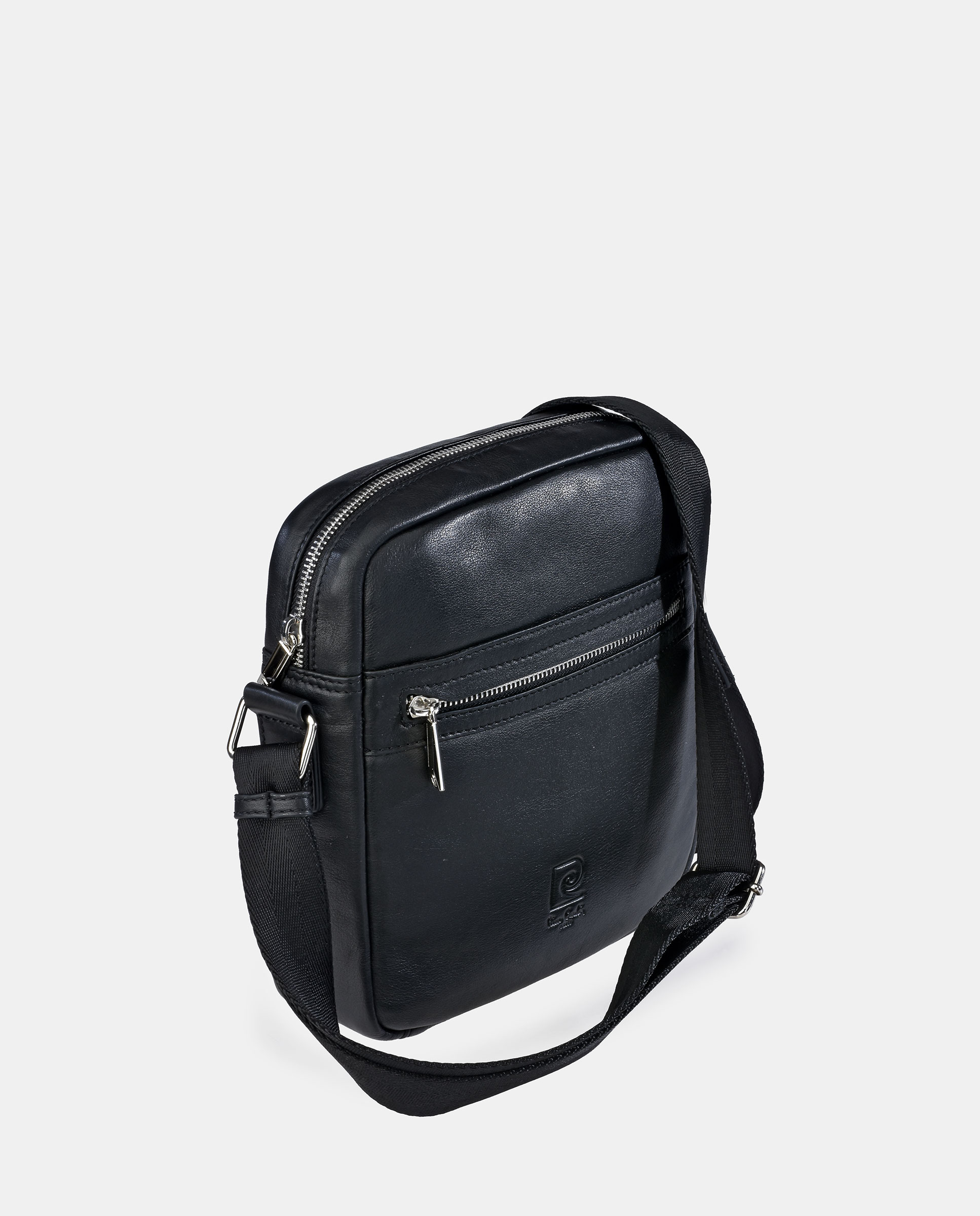 Bolso cruzar en piel de hombre - Pierre Cardin - Negro Negro-2