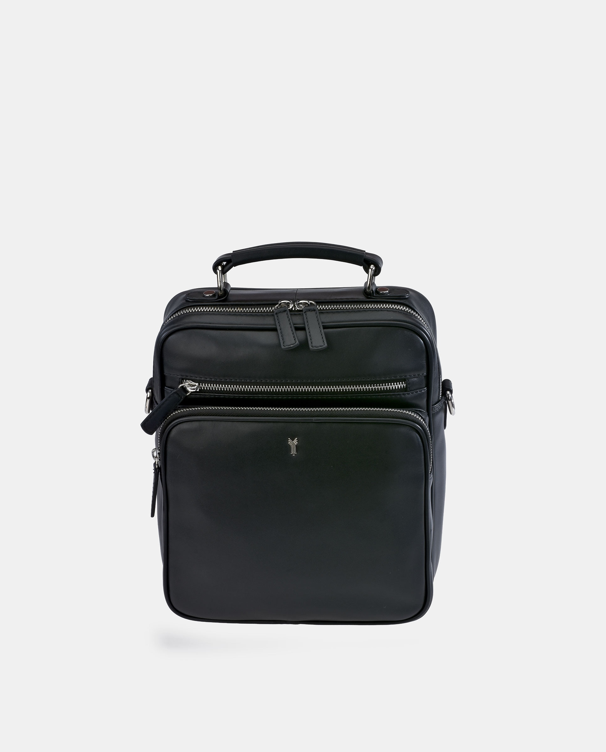 Imagen 0 de Bolso crossbody en piel de hombre Negro