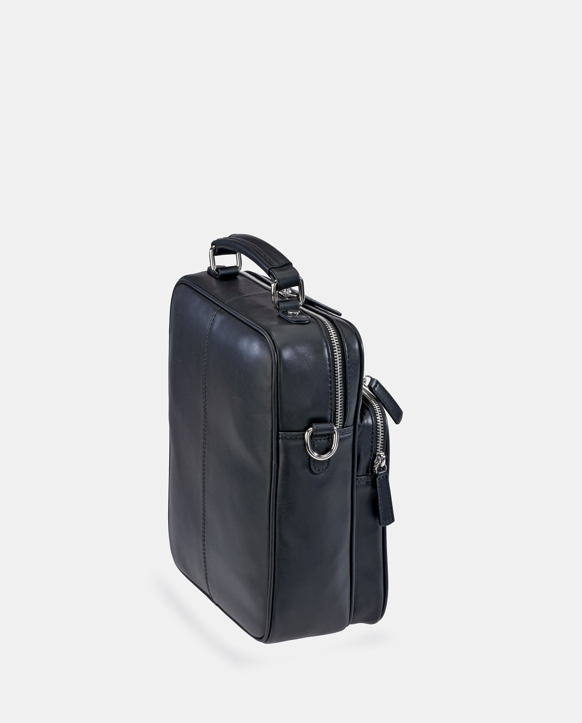 Bolso crossbody en piel de hombre - Yanko - Negro Negro-2