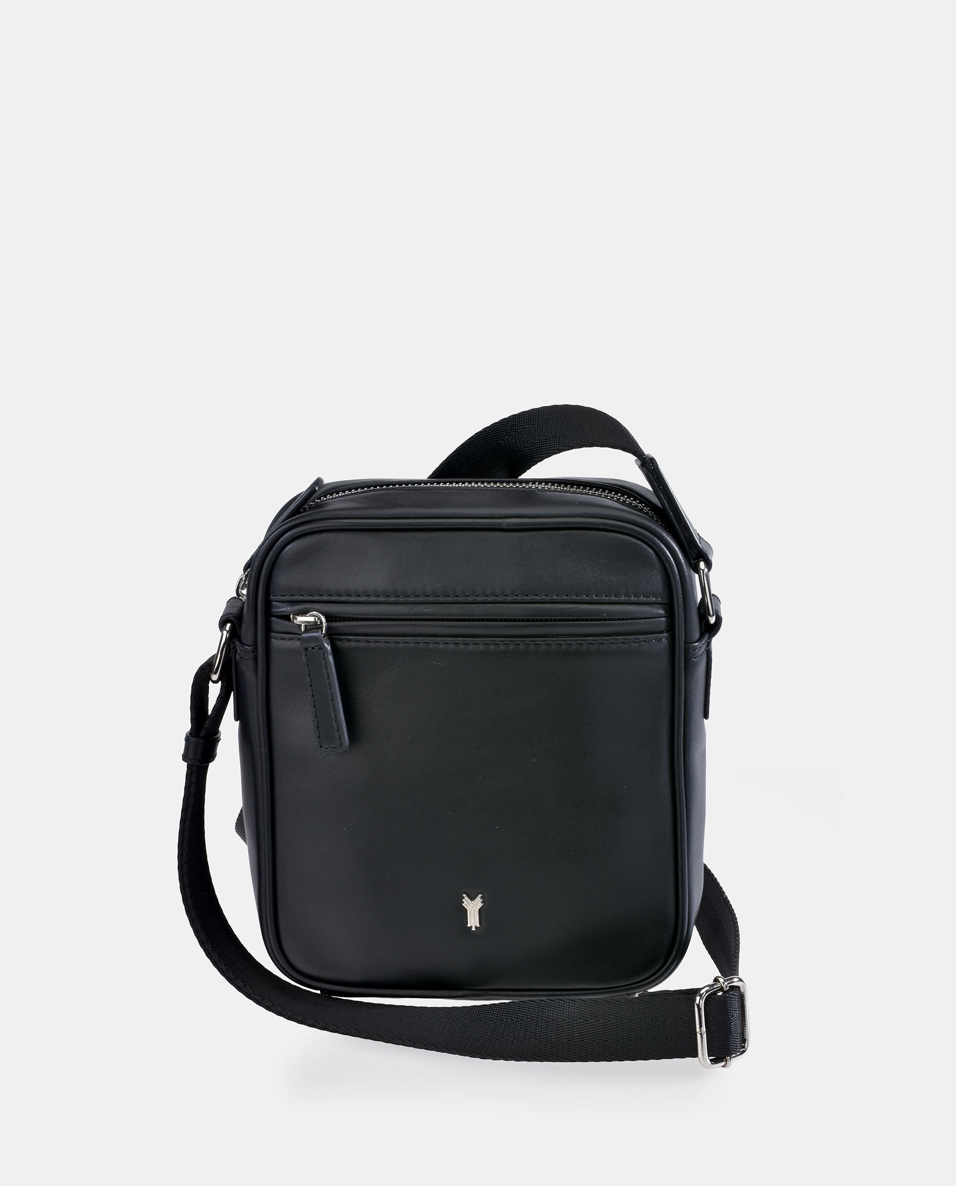 Bolso crossbody en piel de hombre - Yanko - Negro Negro-1