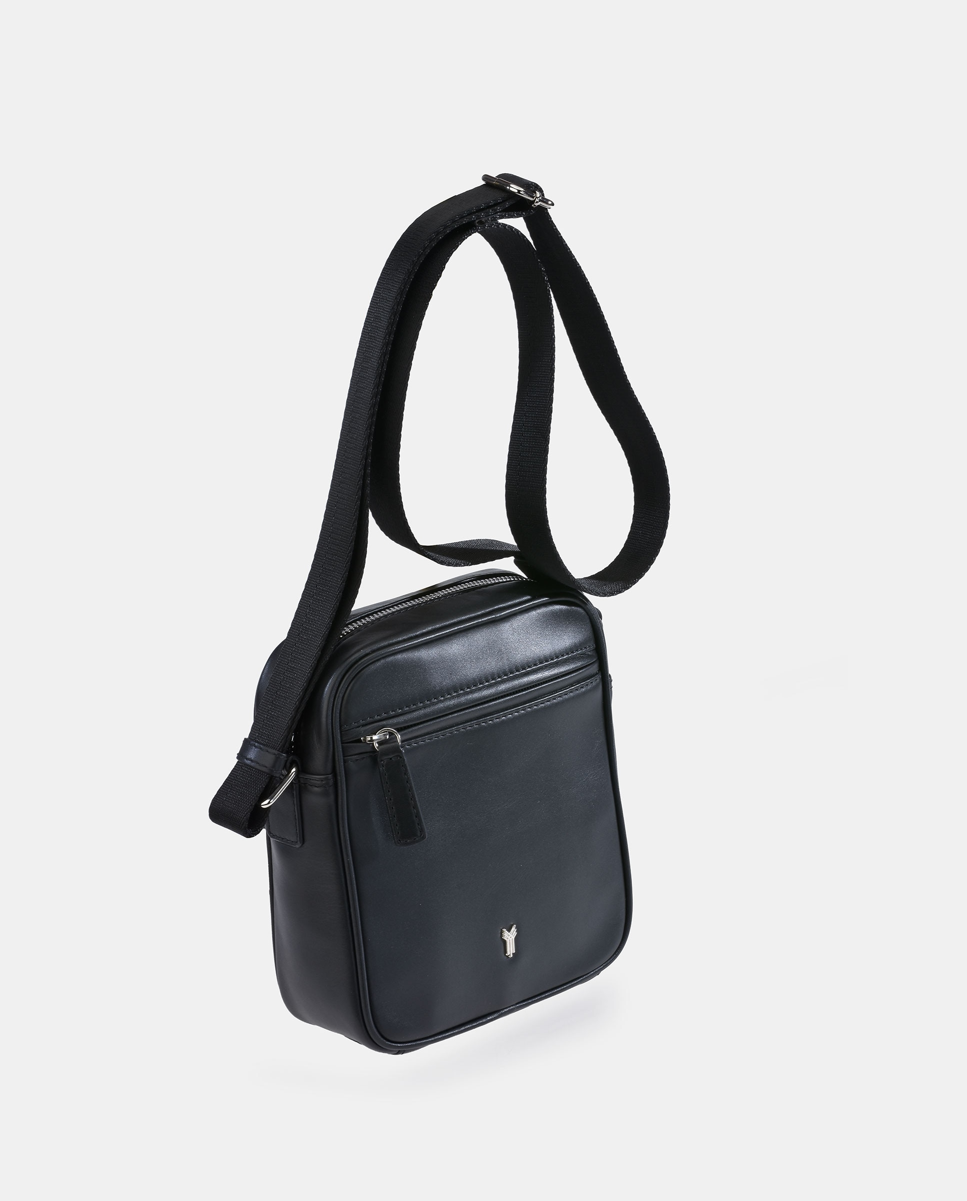 Bolso crossbody en piel de hombre - Yanko - Negro Negro-2