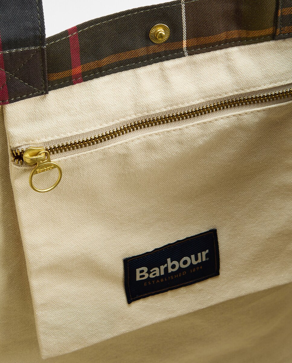 Totebag de hombre estampado clasico barrbour - Barbour - Verde Verde-6
