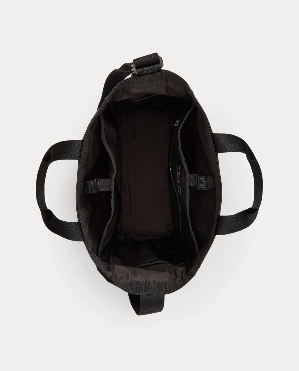 Mala Tipo Tote Grande com Logótipo Preto-4