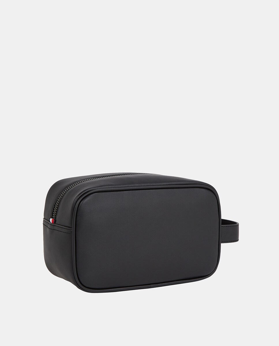 Nécessaire em Ecopele com Desenho de Monograma Preto-3