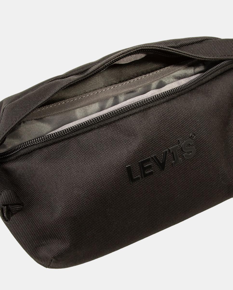 Bolsa de cintura preta com fecho de correr Preto-3