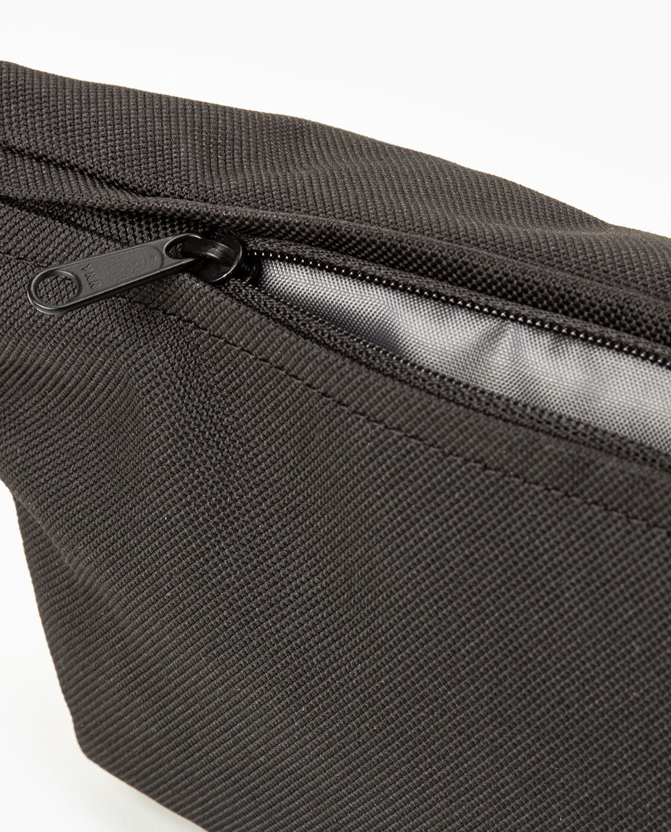 Bolsa de cintura preta com fecho de correr Preto-4