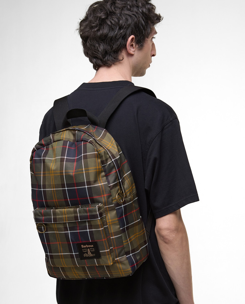 Mochila de tela tartan con cremallera - Barbour - Verde Verde-2