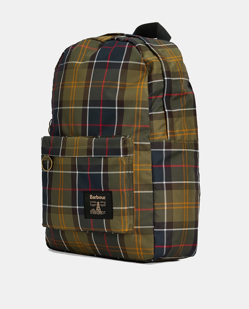 Mochila de tela tartan con cremallera - Barbour - Verde Verde-3