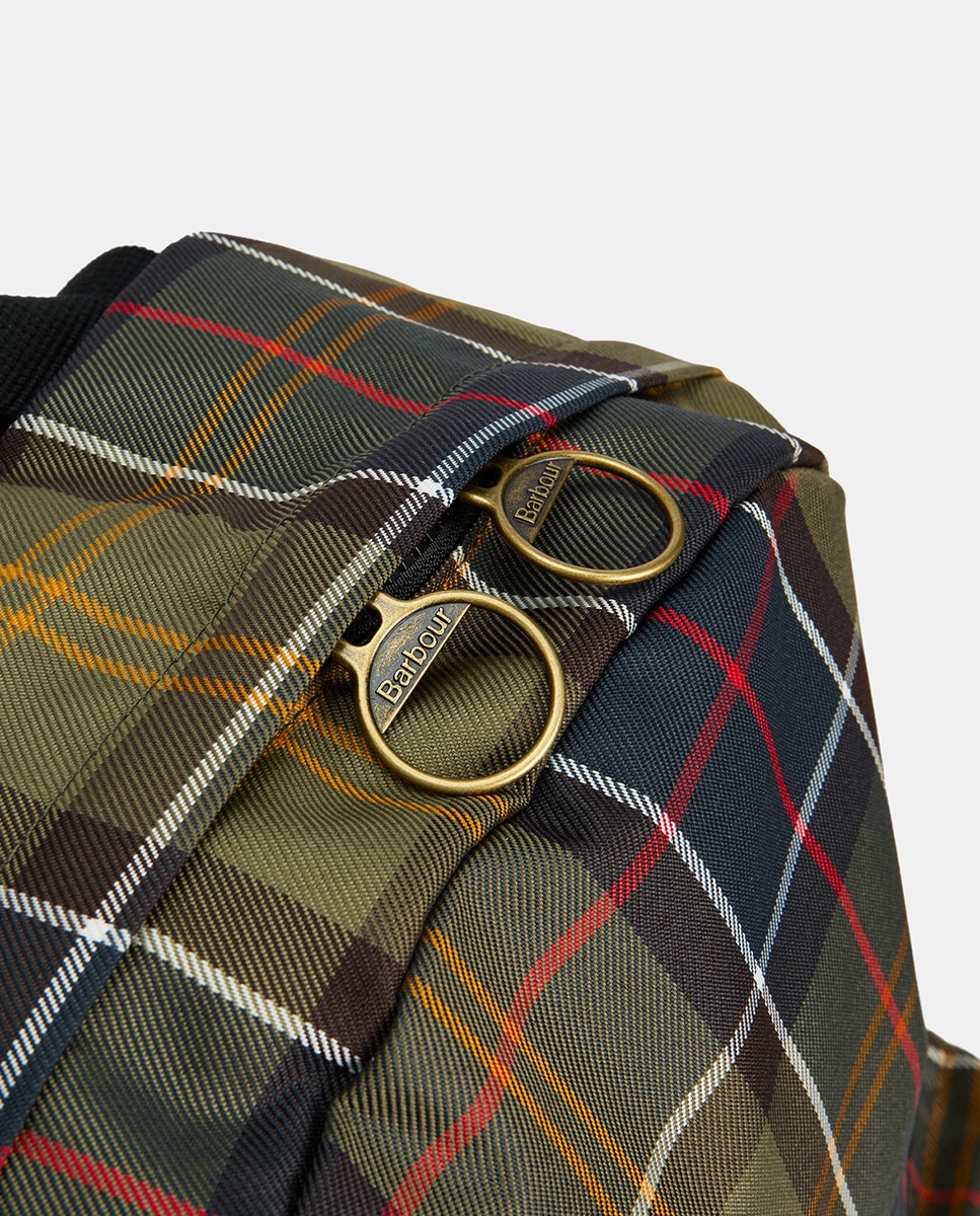 Mochila de tela tartan con cremallera - Barbour - Verde Verde-5